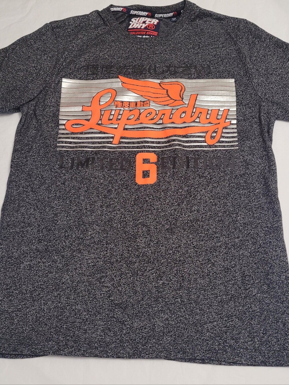 Superdry Icarus Limited Edition T-shirt Mens Large Grey Orange